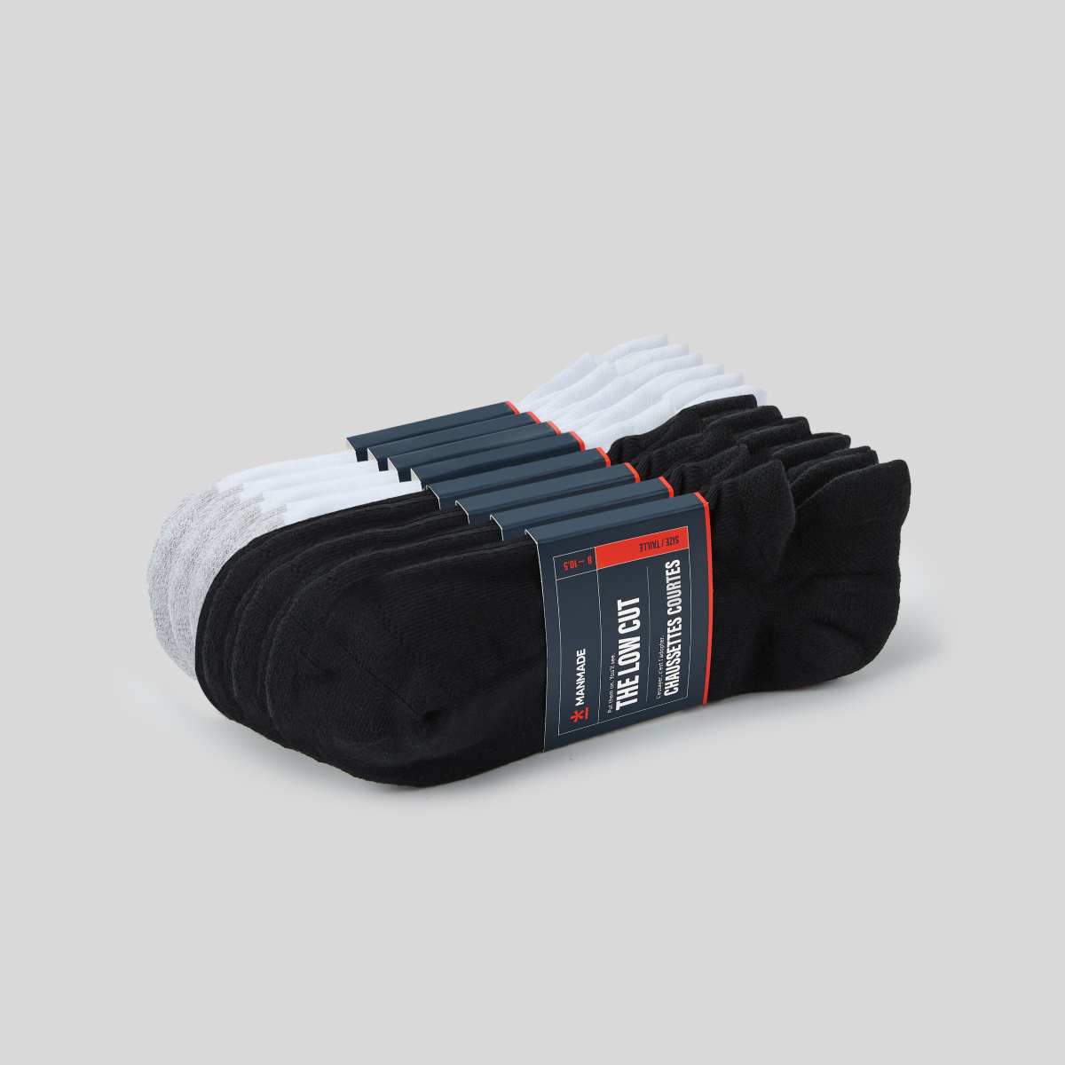 Paquete de 8 pares de calcetines de corte bajo
