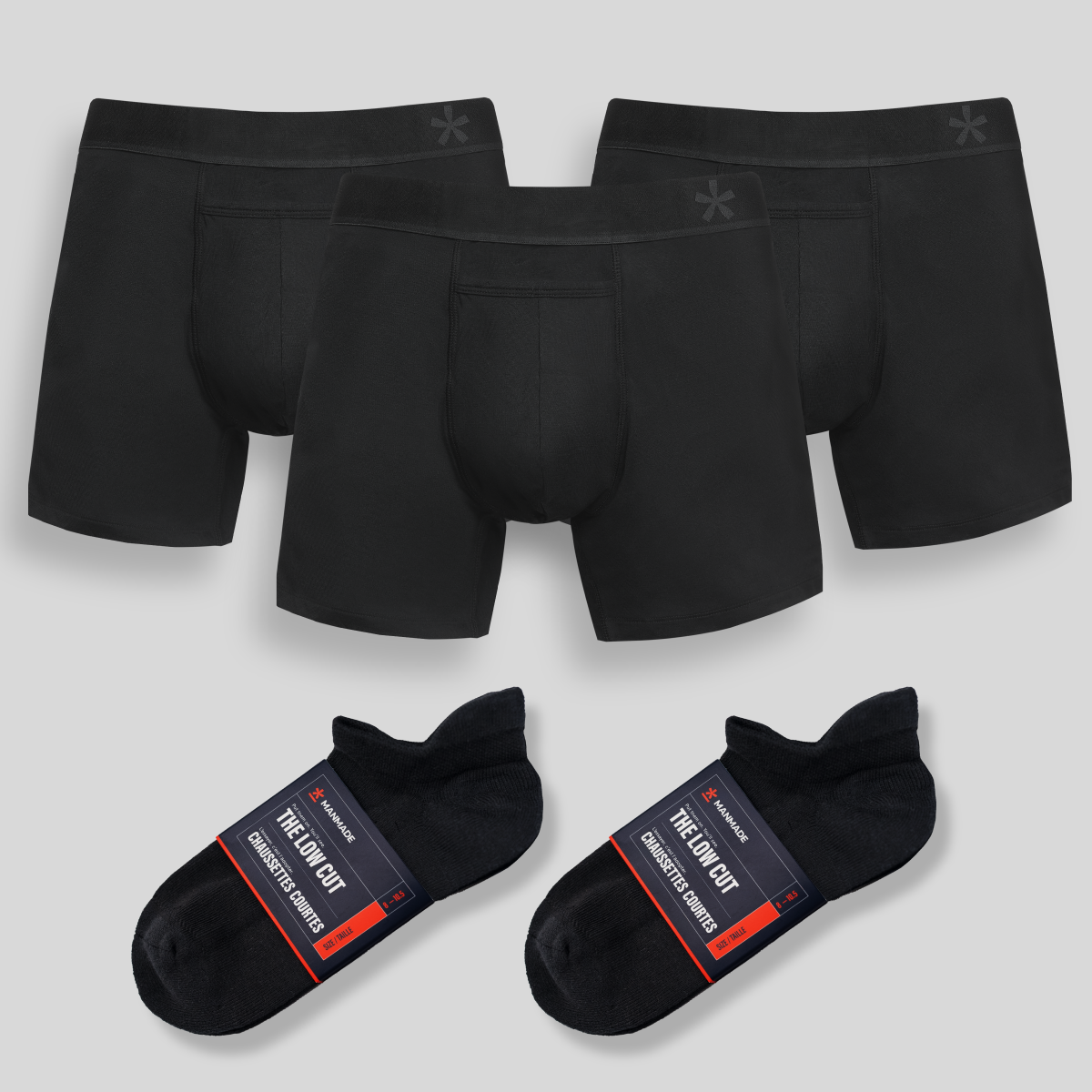 Set de Boxers y Calcetines de Corto Bajo