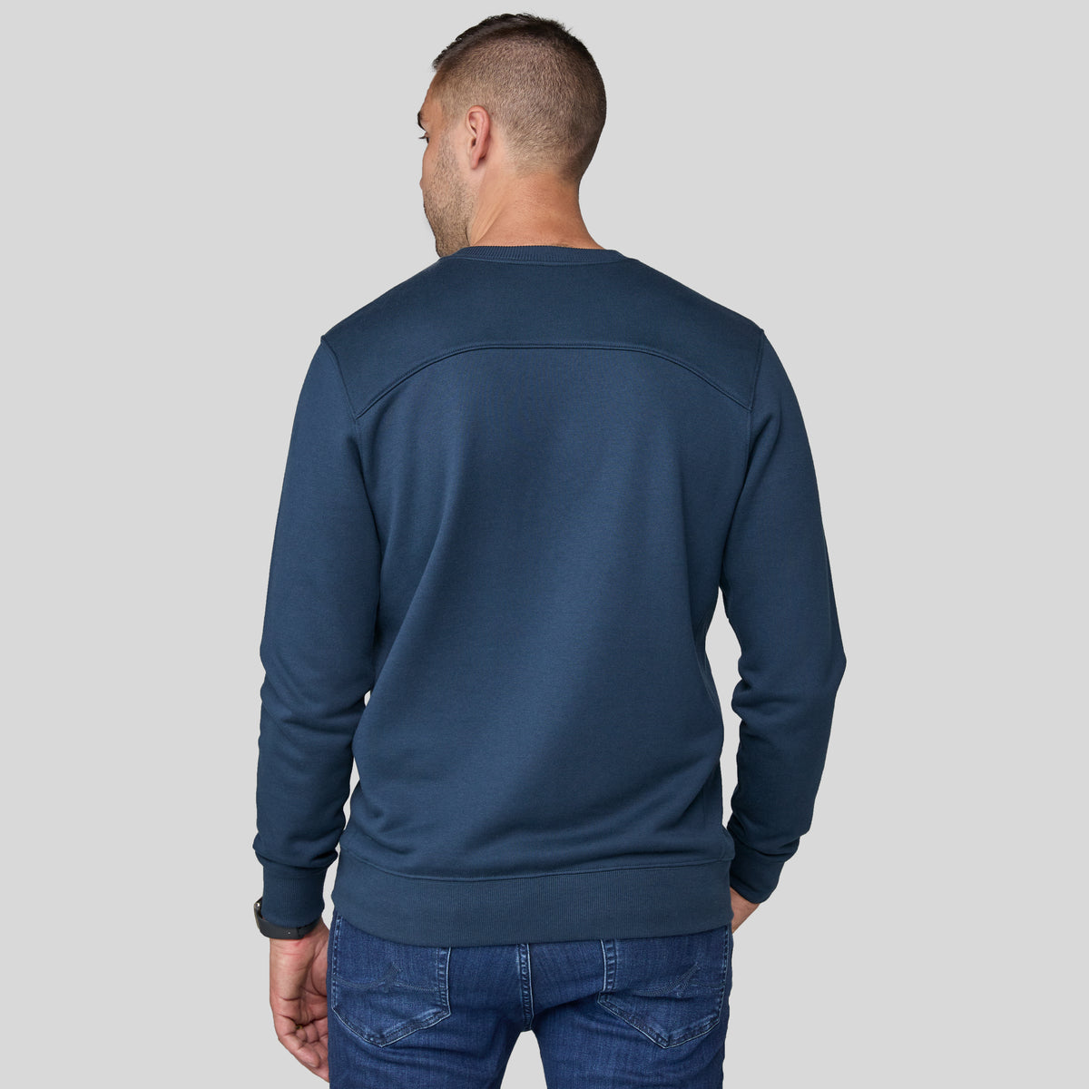 Blue Manmade crewneck sweatshirt