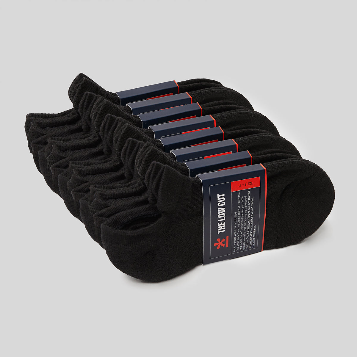 8 pack black low cut socks